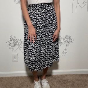 Black and White Printed Skirt EVAN PICONE